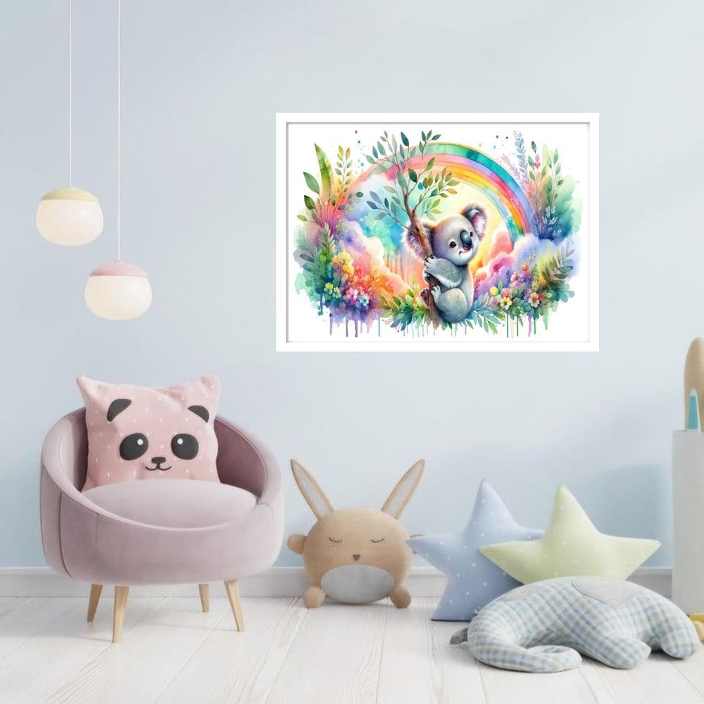 Quadro Decorativo Coala Aquarela - 50X70Cm