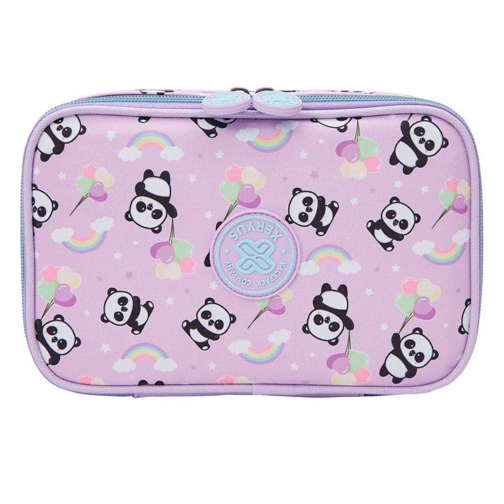 Estojo Box Simples College Panda Balão Juvenil Xeryus