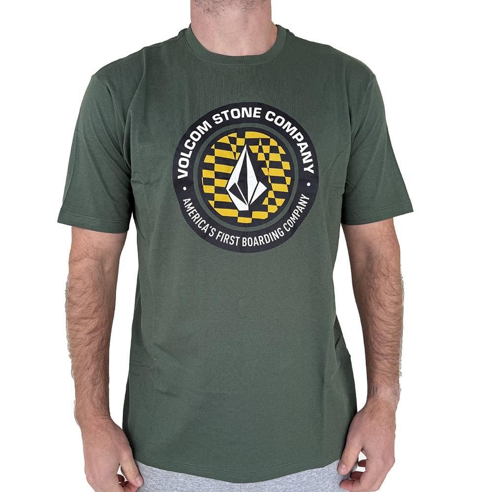 Camiseta Volcom Stoney Circle WT25 Masculina Verde Escuro