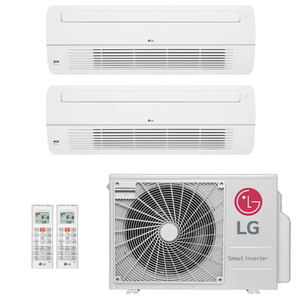 Ar-Condicionado Multi Split Inverter LG 18.000 (2x Evap Cassete 1 Via 9.000) Quente/Frio 220V R-410A