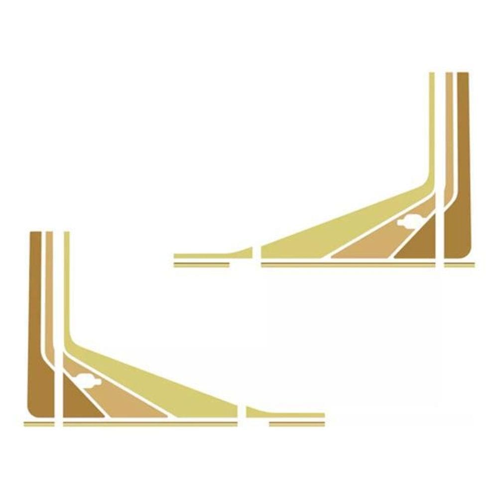 Par De Adesivos Decorativos Para Faixa Lateral De Caminhão