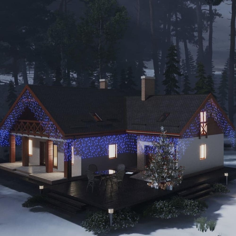 Cortina LED Icicle Lights vidaXL Blue 400 LEDs 10m