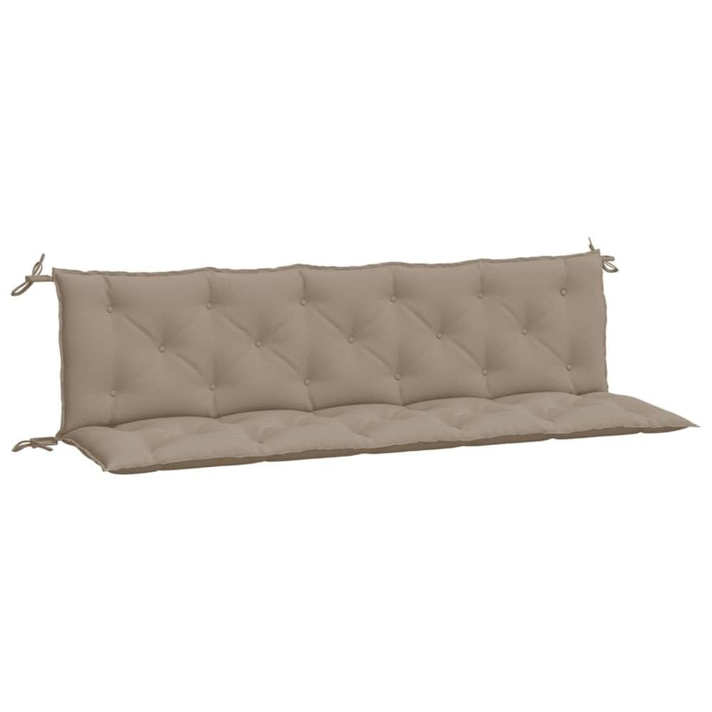Conjunto de almofadas para banco de jardim ao ar livre vidaXL Taupe de 2 peças