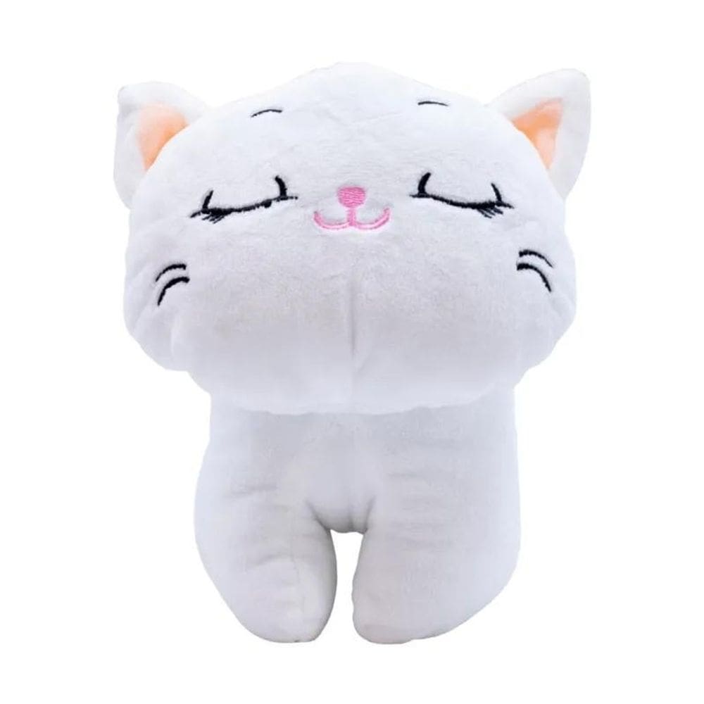 Gato De Pelúcia Olhos Fechados - 27 Cm