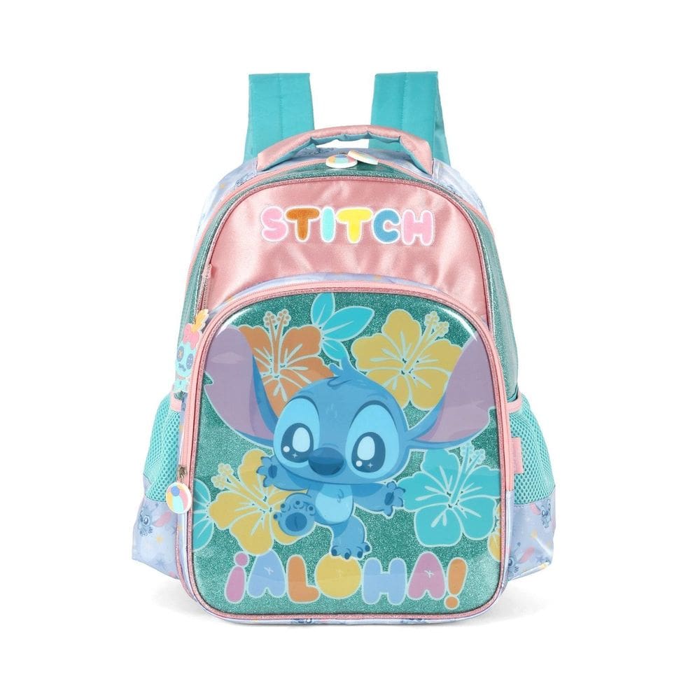Mochila Costas Escolar Infantil Stitch Disney Is42401Sc