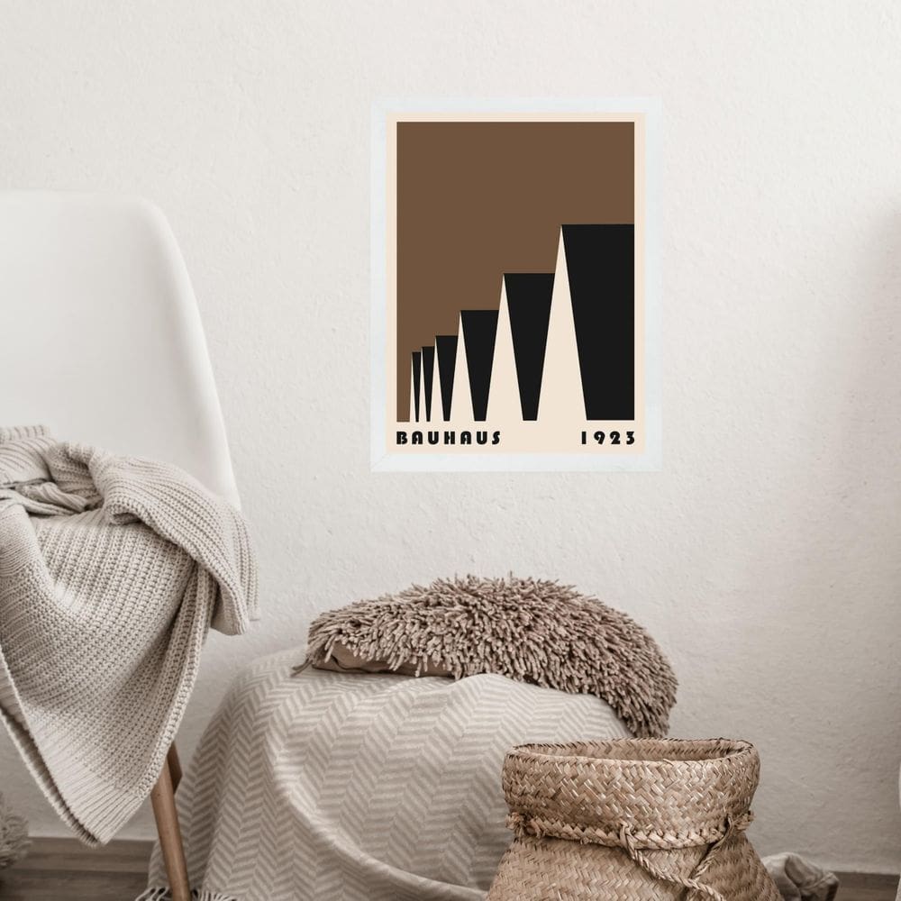 Quadro Bauhaus Marrom - Factory Roofs 24X18Cm