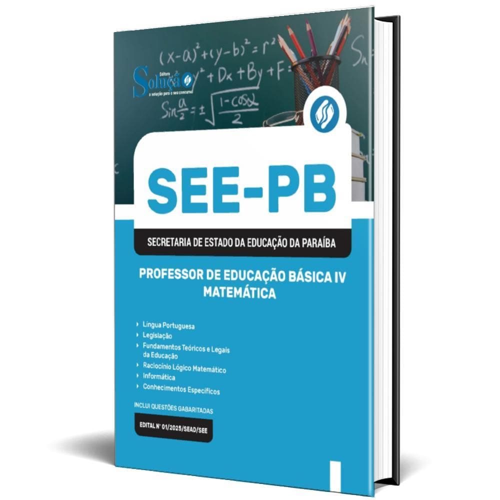 Apostila See Pb 2025 Professor Educação Básica Iv Matemática