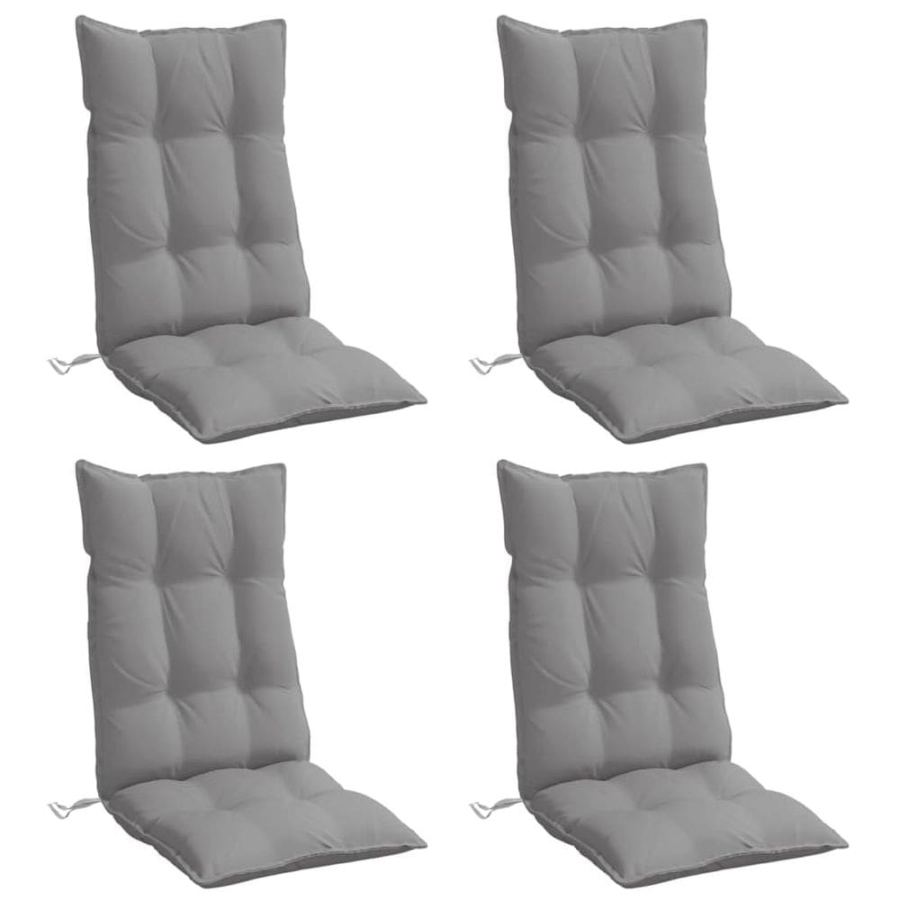 Almofadas de cadeira VidaXL Highback Grey Oxford Tecido 4 peças