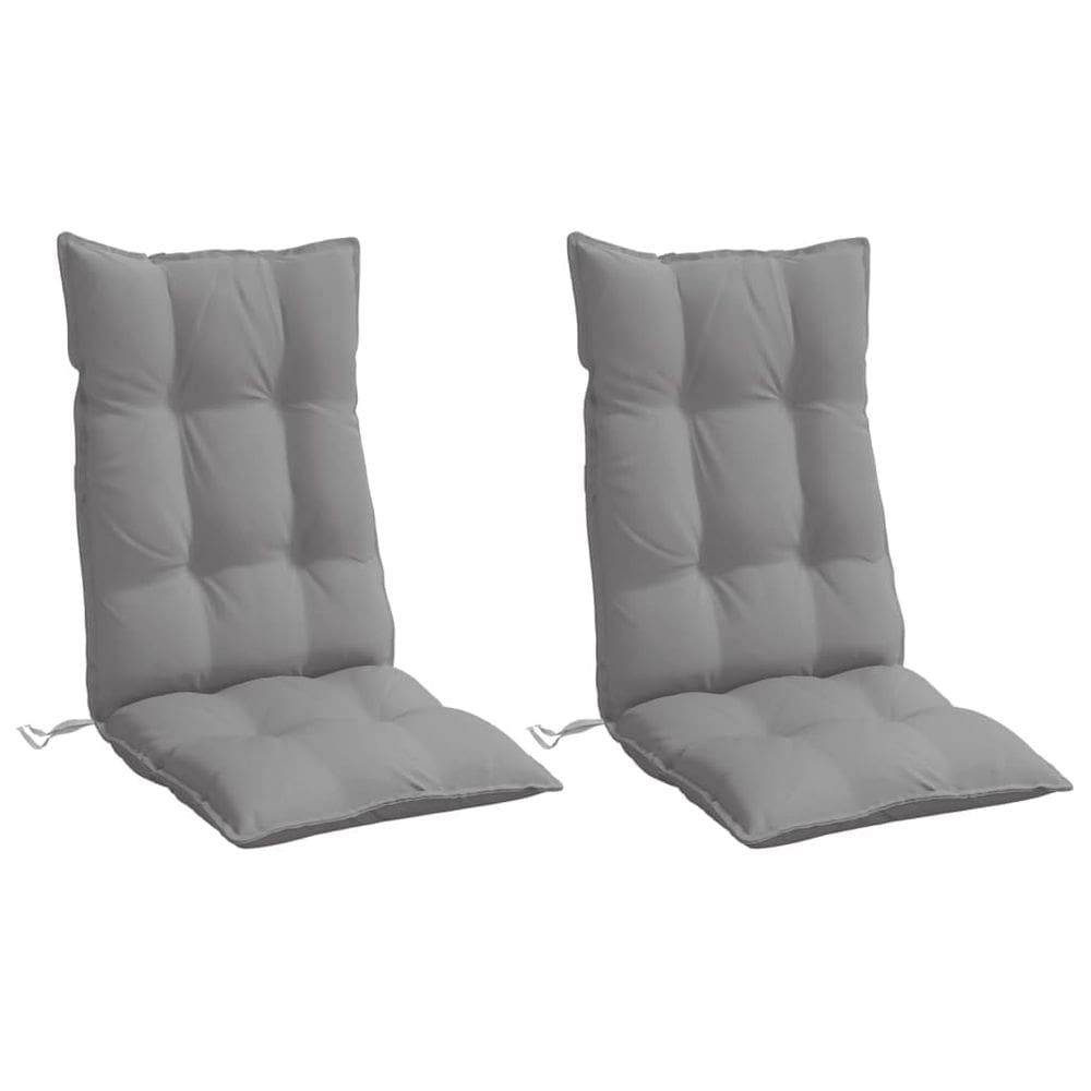 Conjunto de almofadas de cadeira vidaXL Highback Oxford Fabric Grey x2