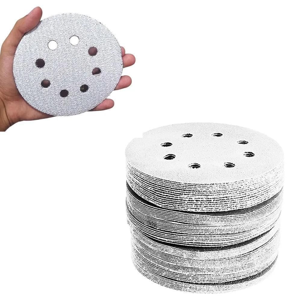 Kit 50 Disco De Lixa Branco 115Mm Grão 180 - Starfer