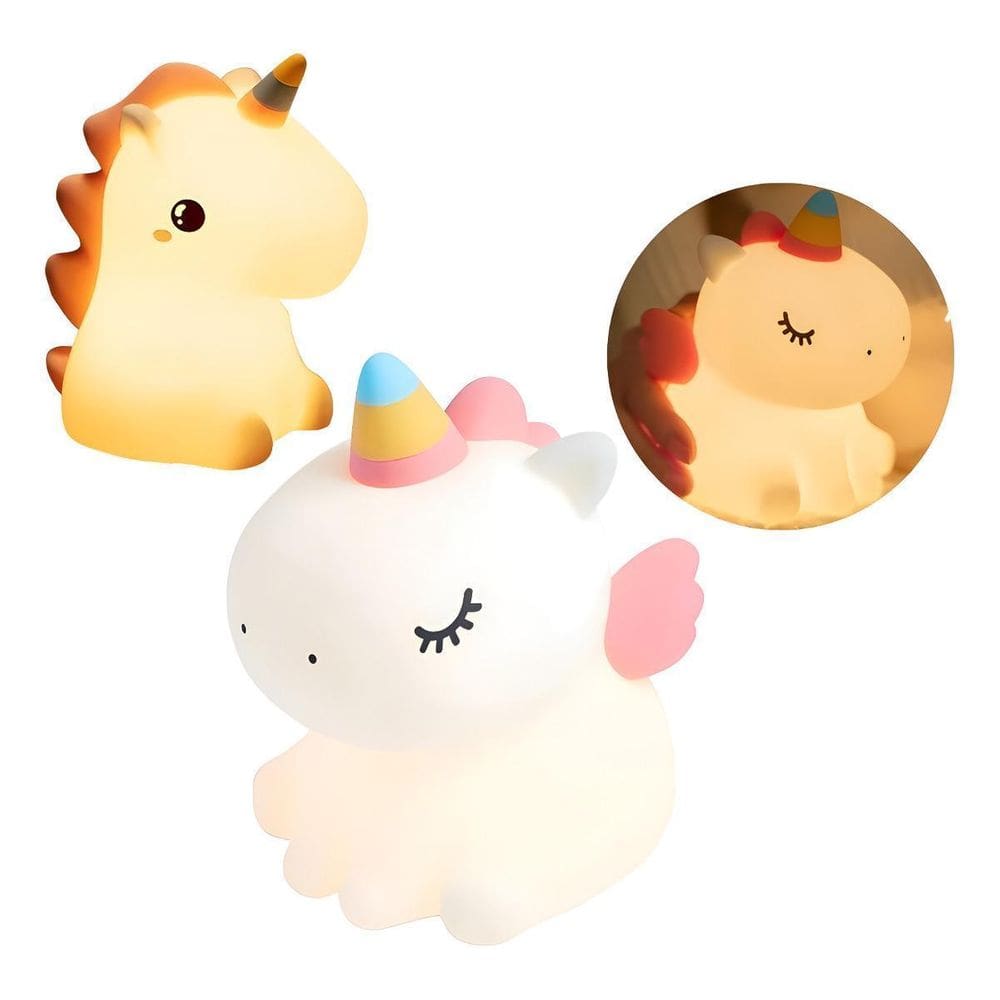 Luminária Abajur Unicórnio Silicone Infantil Touch