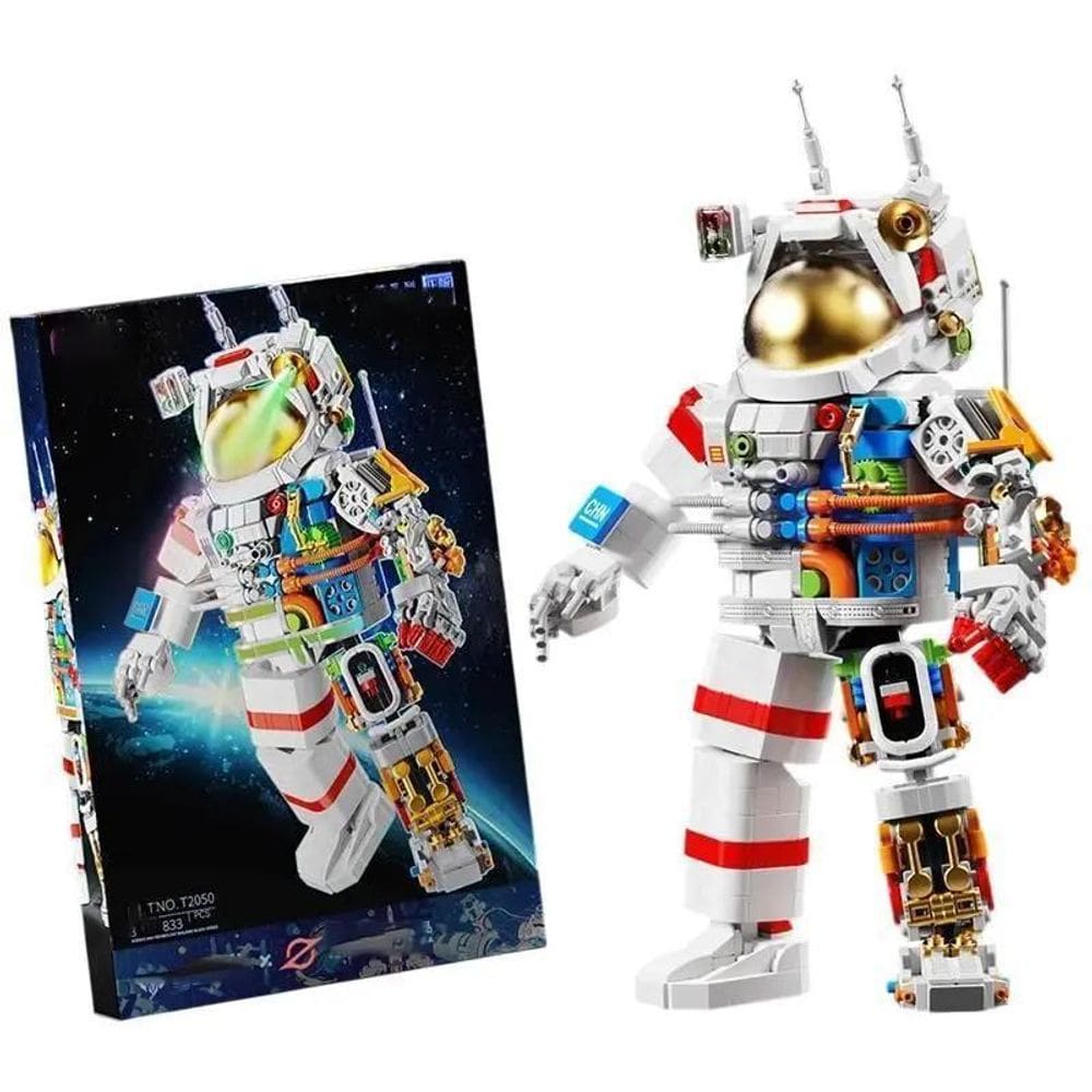 Bloco De Montar Astronauta Com 833 Peças Toys Import