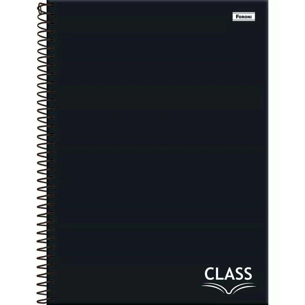 Caderno Universitario 160F Class Preto Foroni 30.6638-9