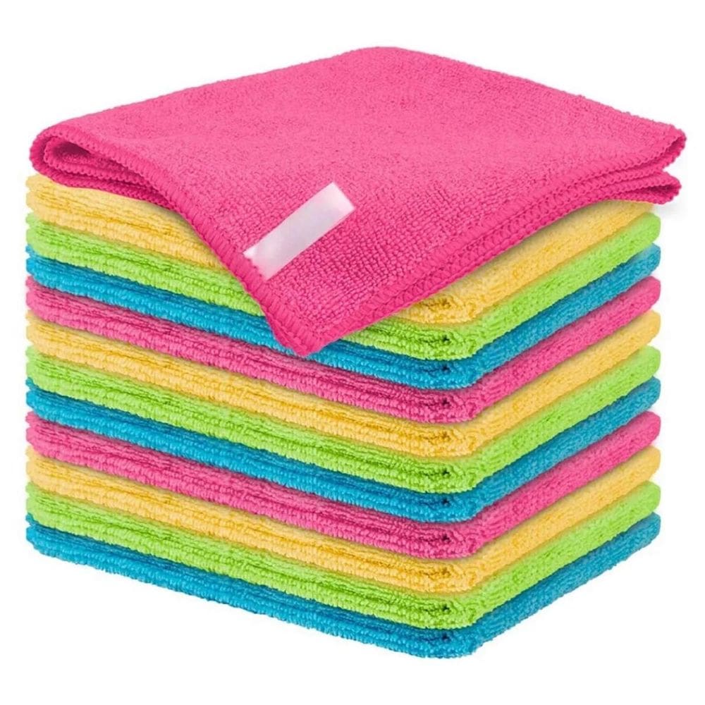 Kit 10X Pano Mágico Reutilizável Flanela Microfibra Multiuso