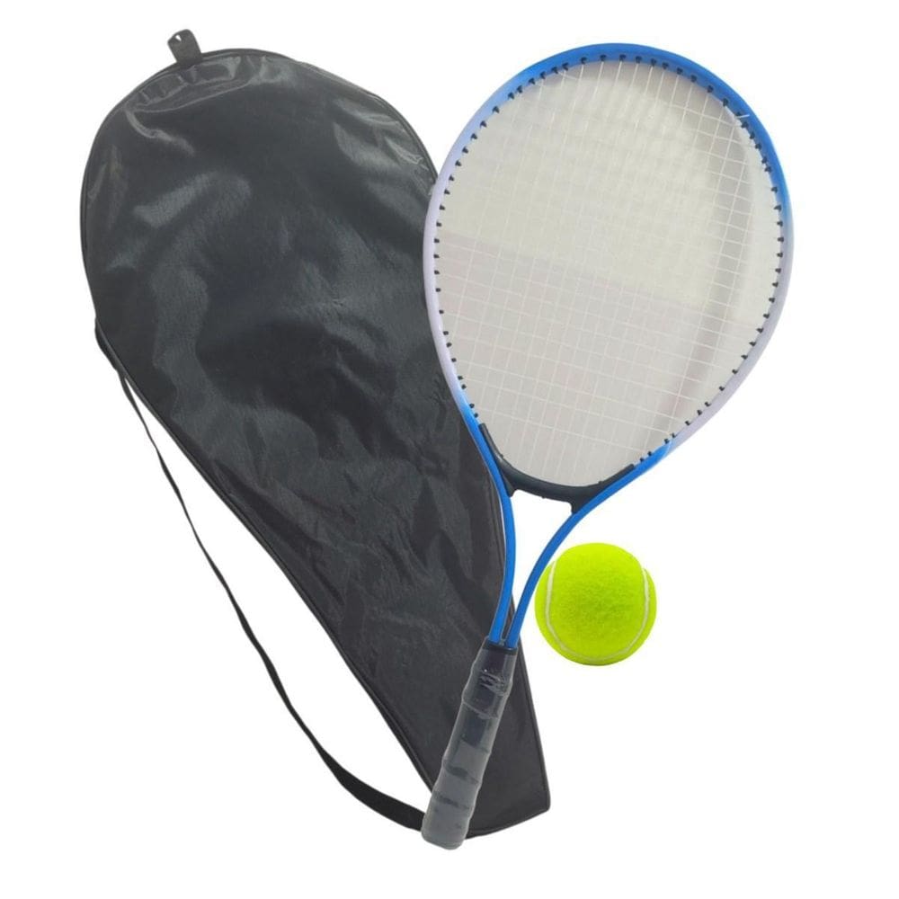 Raquete Tênis De Quadra Azul Semi  + Bolinha