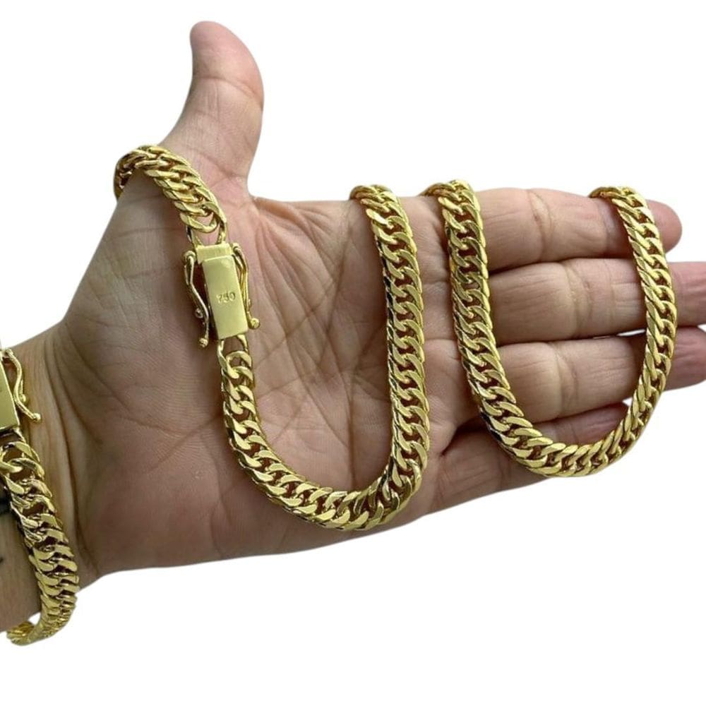 Kit Grumet 10Mm Fecho 750 Banhado A Ouro 18K