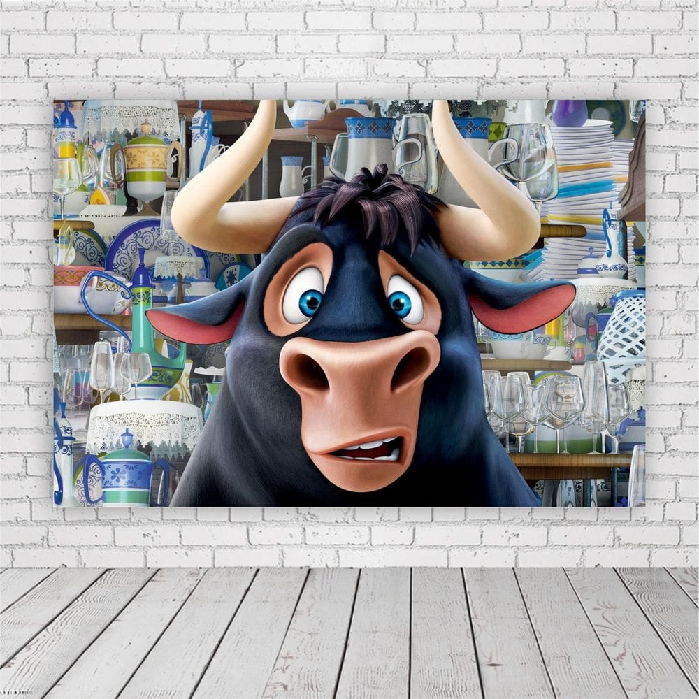 Painel Retangular Touro Ferdinando 1,,5X1,0M Lona Fosca