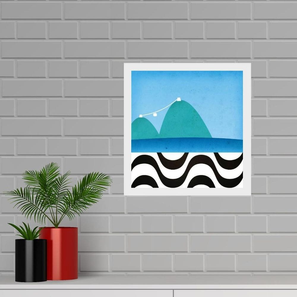 Quadro Quadrado Rio De Janeiro Corcovado- 33X33Cm