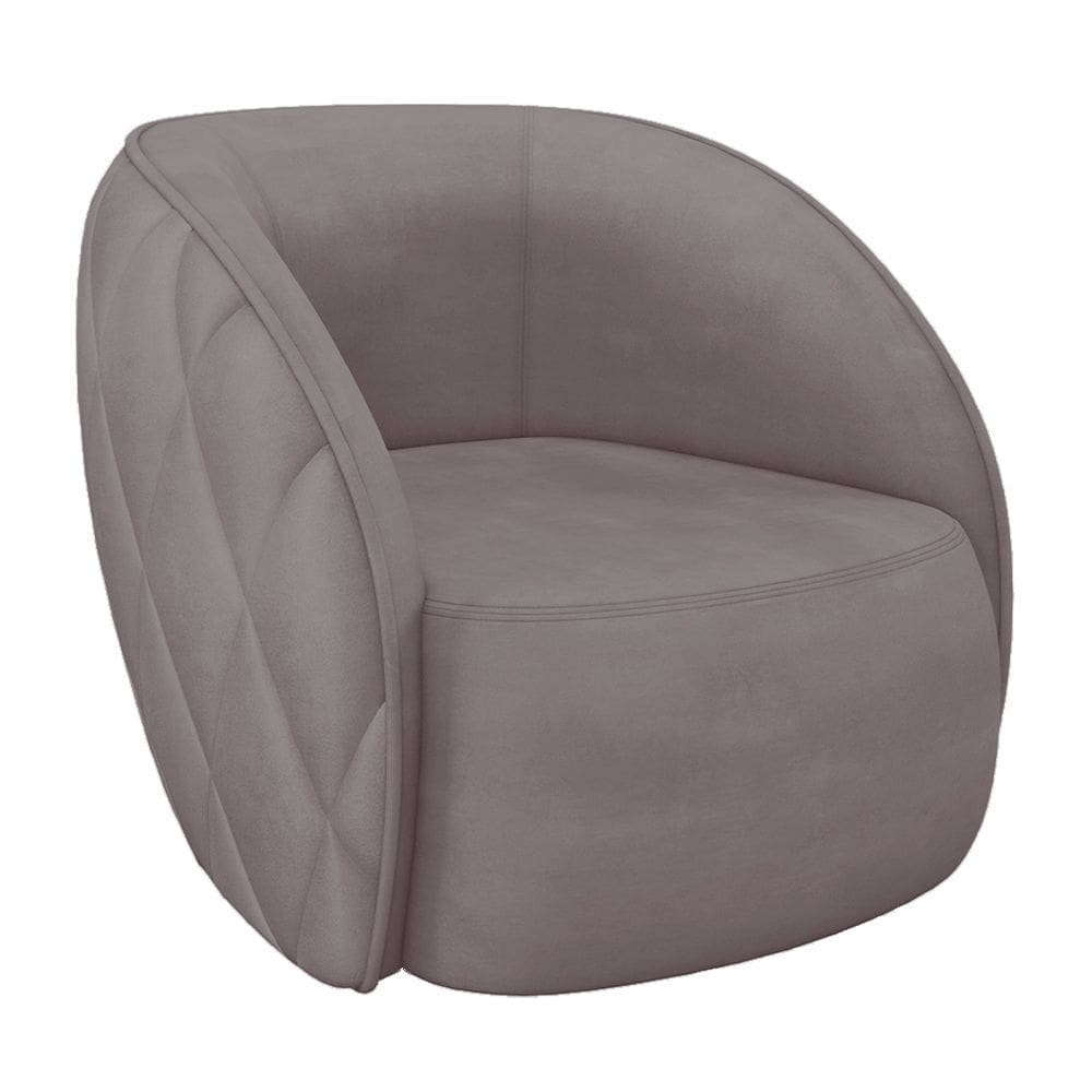 Poltrona Decorativa Para Sala Living Olimpo M03 Veludo Rosê - Lyam Decor