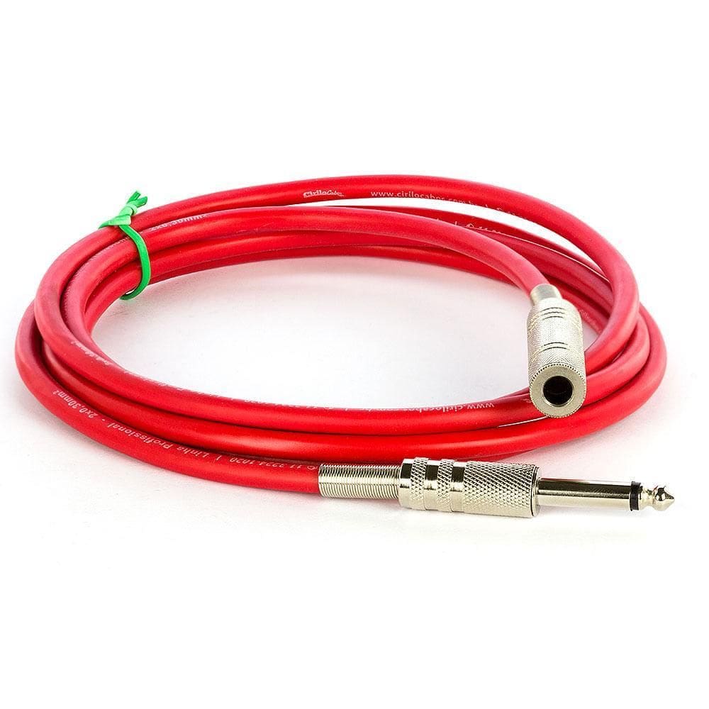 Extensão P10 Mono, Vermelho, 5 Metros - Cirilo Cabos