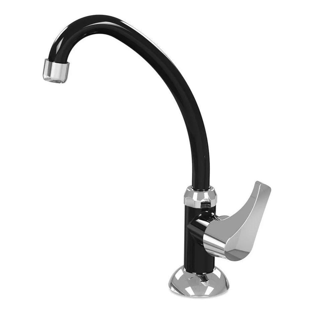 Torneira Cozinha Bica Móvel Mesa Premium 1/4V Acqua Preta
