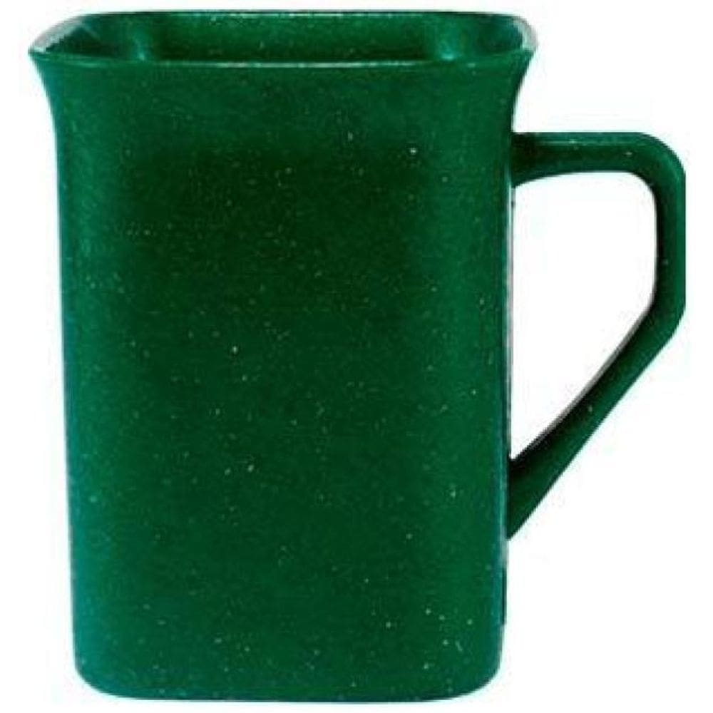 Kit 4 Canecas Quadrada Fibra Madeira Verde 250Ml