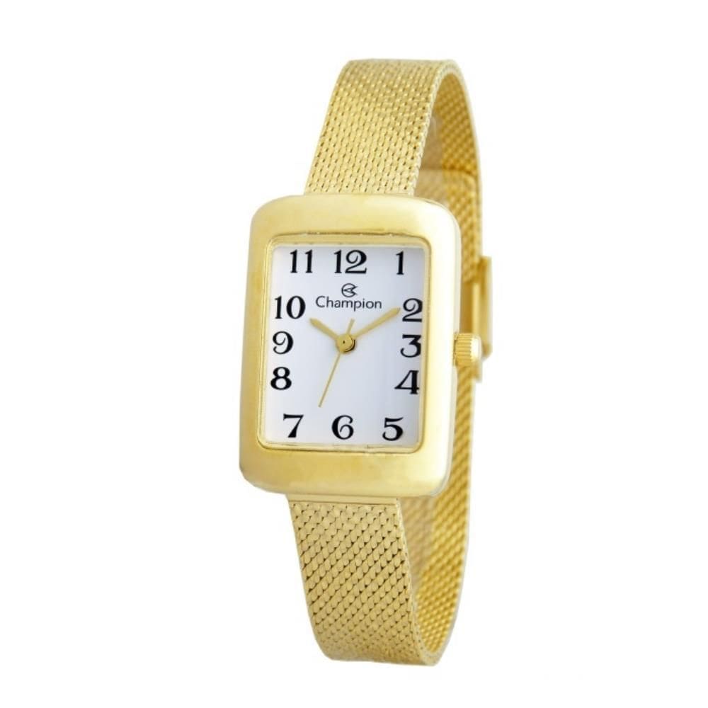 Relógio Champion Feminino Ref: Cf24279H Retangular Dourado