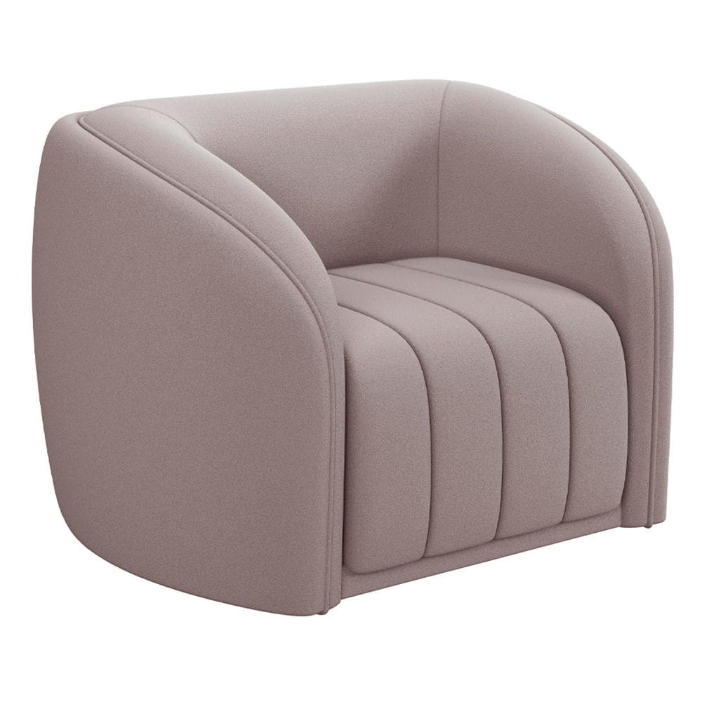 Poltrona Decorativa Para Sala Lazio M03 Veludo Rosê - Lyam Decor