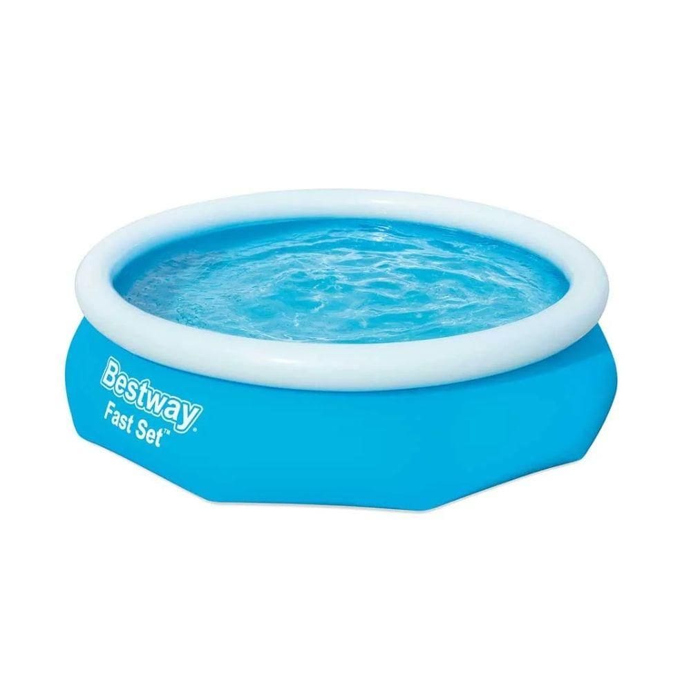 Piscina Inflável Circular Fast Set Bestway 3800 Litros com Kit de Reparo 305x76cm Vinil Resistente