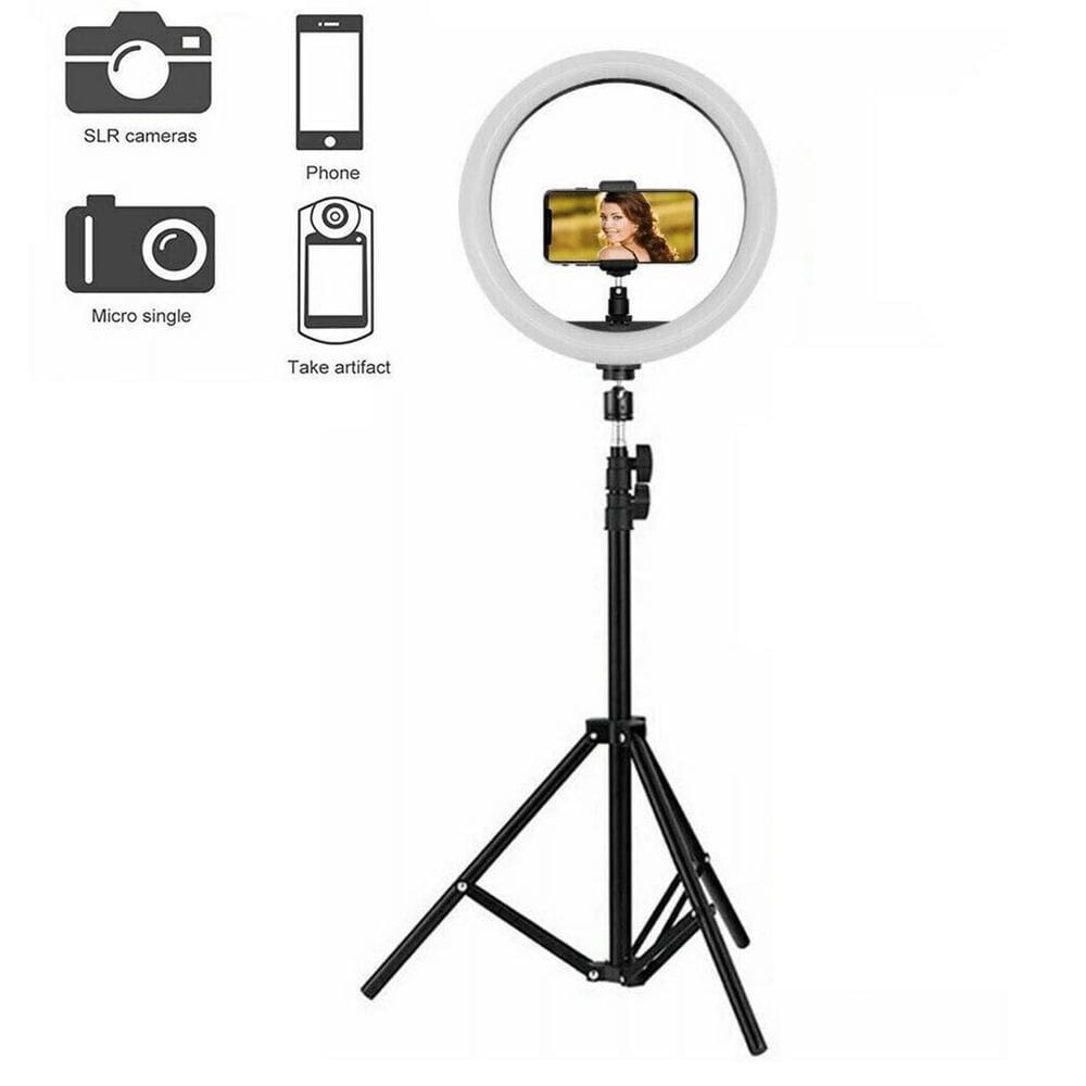 Iluminador Led Circular 10 Ring Light Live 26Cm Usb Tripé E