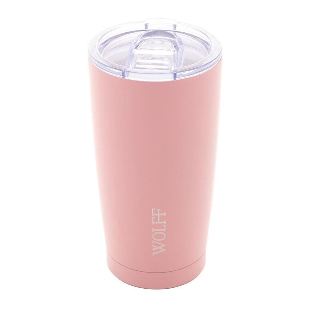 Copo Térmico De Aço Inox Rose Com Tampa Parede Dupla 600Ml