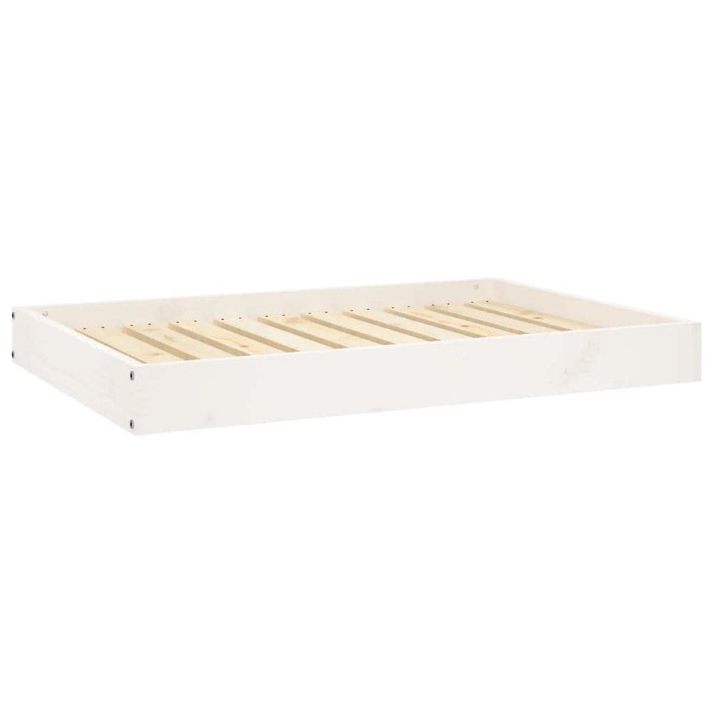 Cama para cães VidaXL de madeira maciça branca pinho 36x25,2x3,5 cm