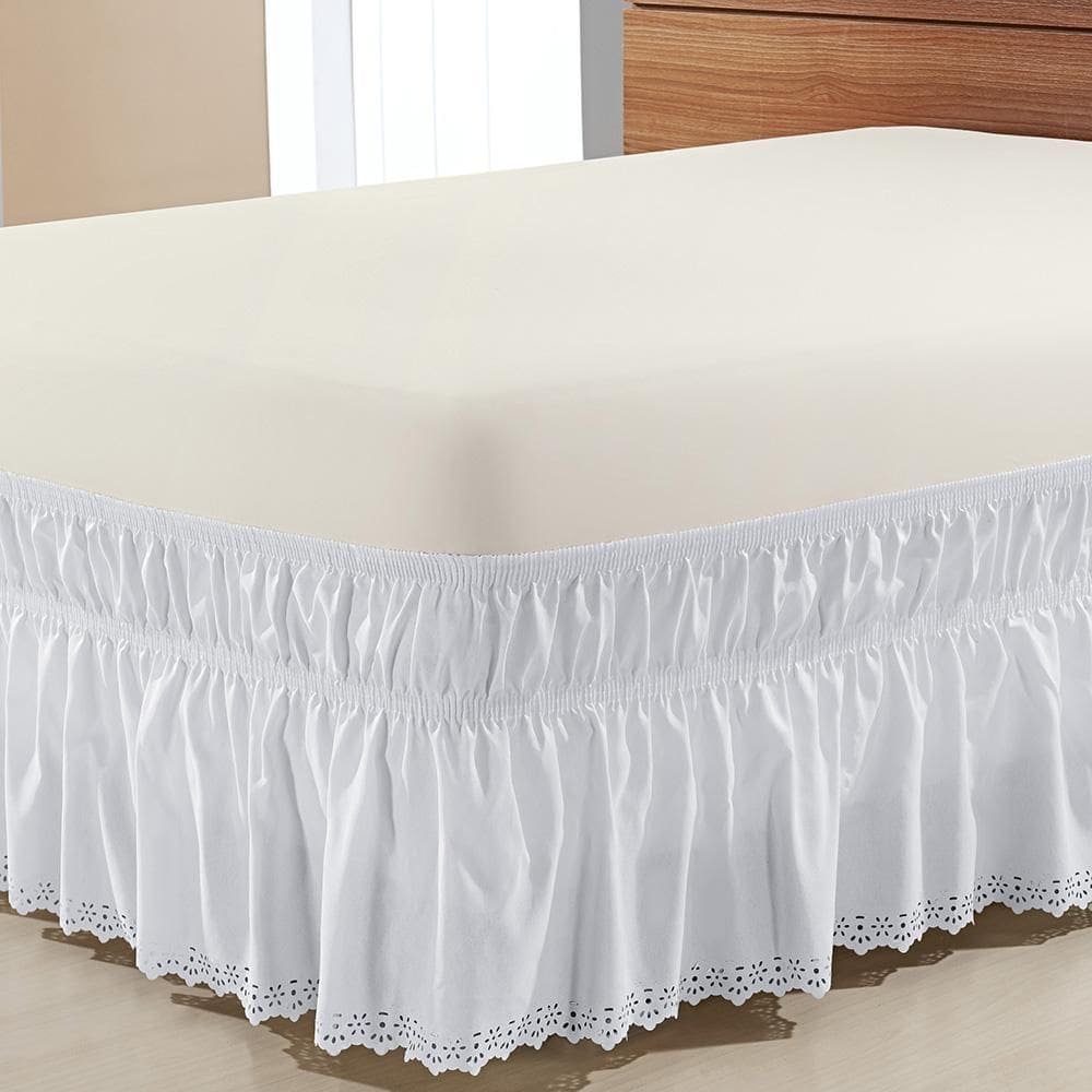 Saia Box Solteiro Perolla Bordado Ultrassônico - Branco