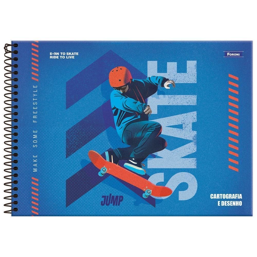 Caderno Cartografia E Desenho 96Fls Esp Jump Skate Foroni