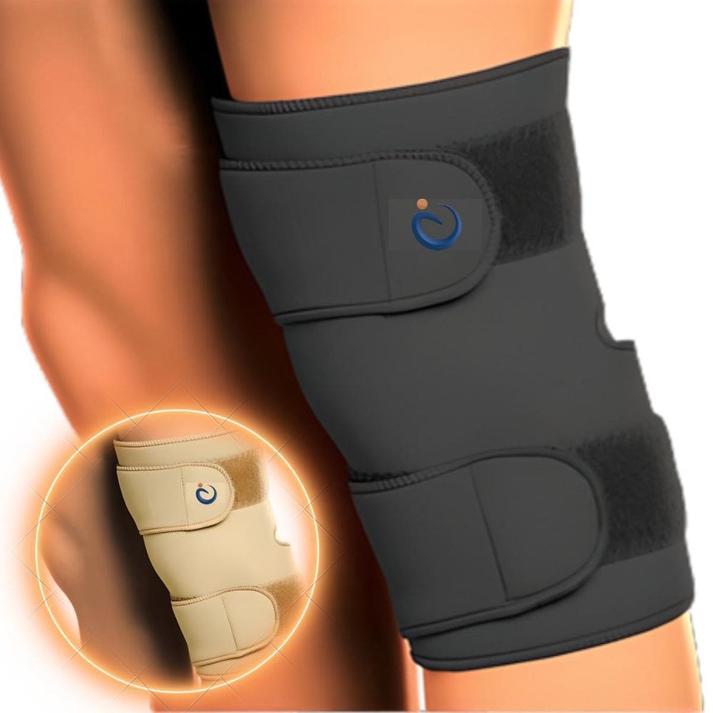 Joelheira Ortopédica Compressão Articulada Exercício Preto
