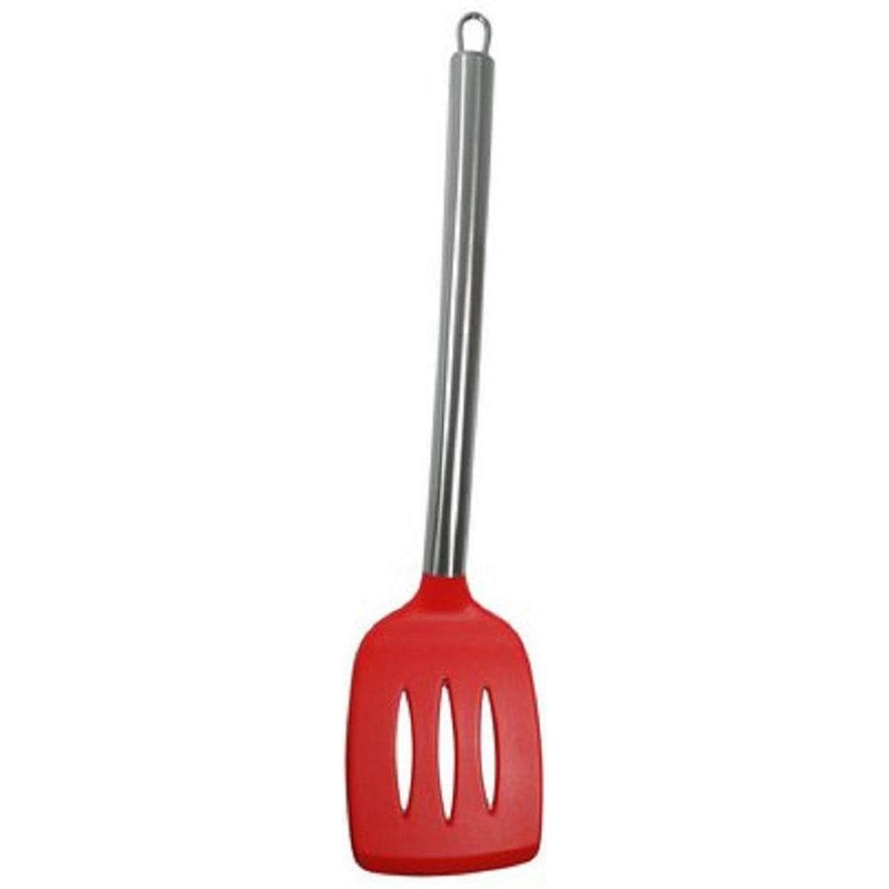 Espatula De Silicone Cabo De Metal 34,5Cm Vermelha