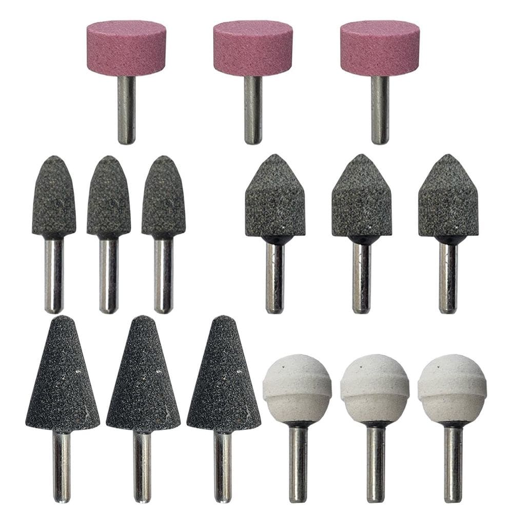 Kit 15 Pontas Montadas Haste 6Mm Rebolo Abrasivo Multiuso