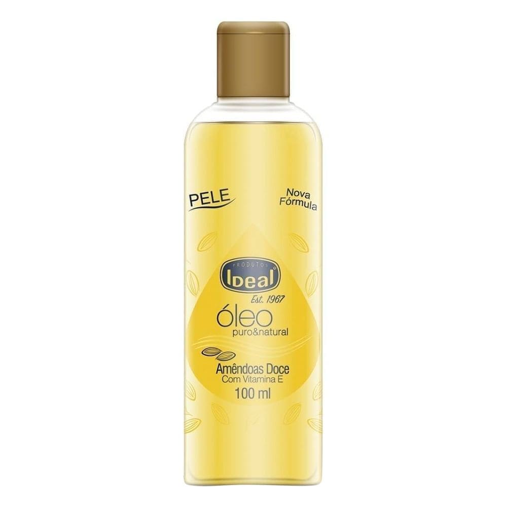 Óleo de Amêndoas Ideal Puro & Natural com Vitamina E 100ml