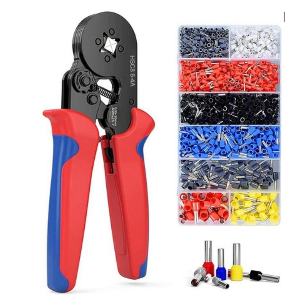 Kit Alicate Crimpar Prensa Terminais 1200 Ilhós