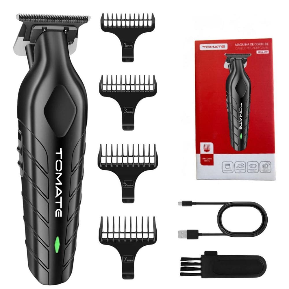 Maquina Acabamento Aparador Barbear  Preto Usb