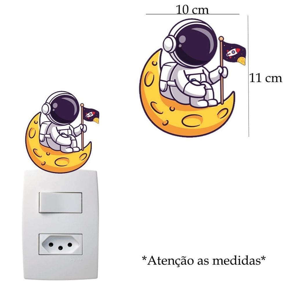 Adesivo De Interruptor Astronauta Mod 2