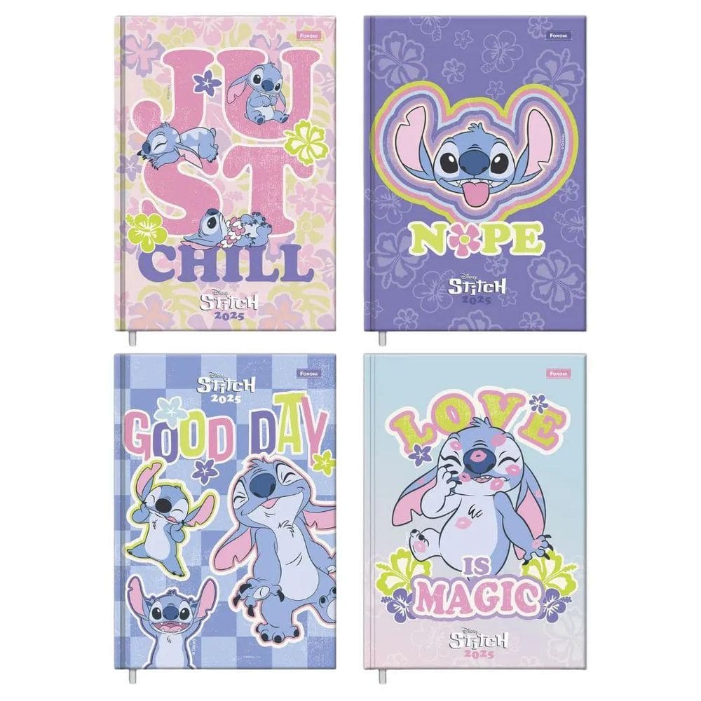 Agenda 2025 Peq. Diária Costurada Stitch Disney 176F Foroni