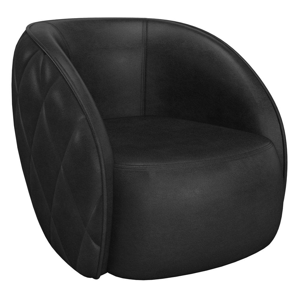 Poltrona Decorativa Para Sala Living Olimpo M03 Couríssimo Preto - Lyam Decor