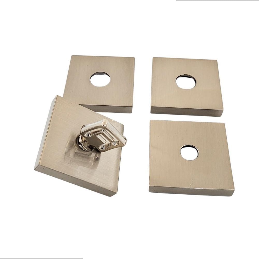 Kit Roseta Avulsa Fechadura Pado Banheiro Escovada Rq2