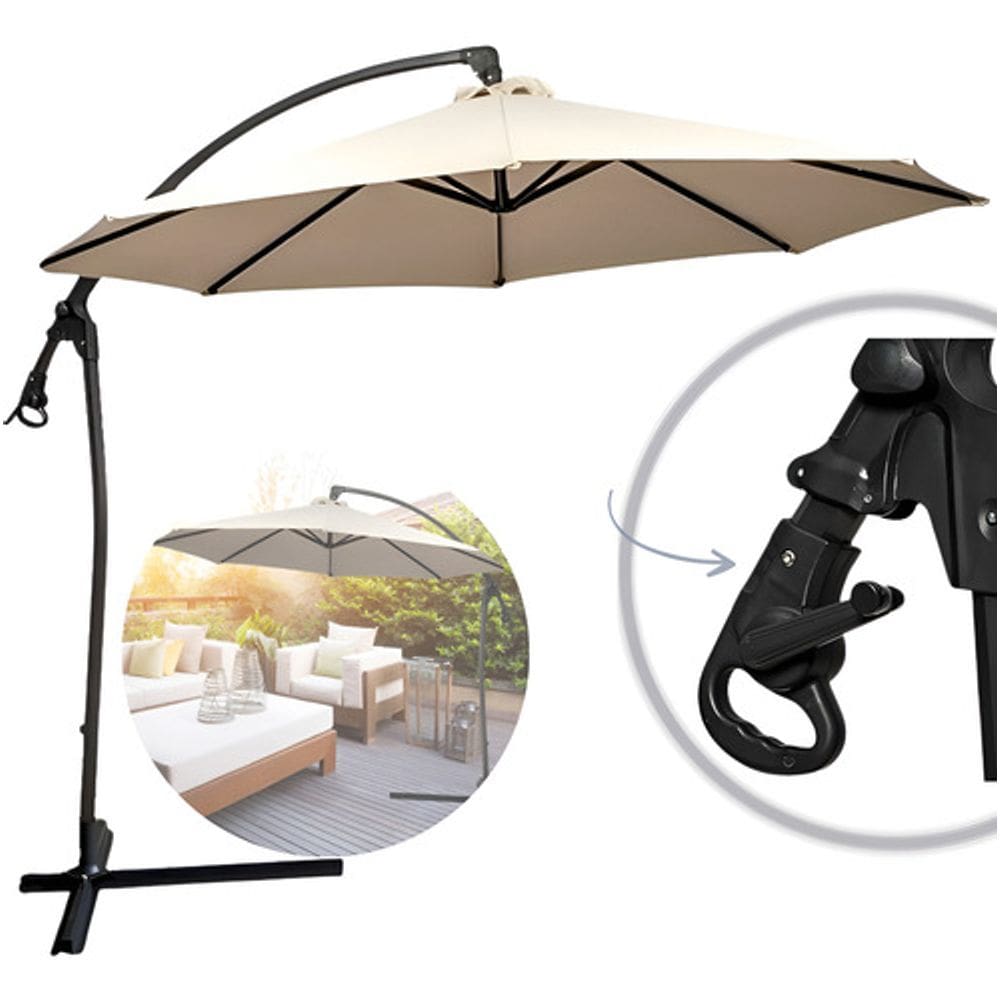 Ombrelone Guarda Sol Luxo Grande 3mts Com Suporte De Lampada