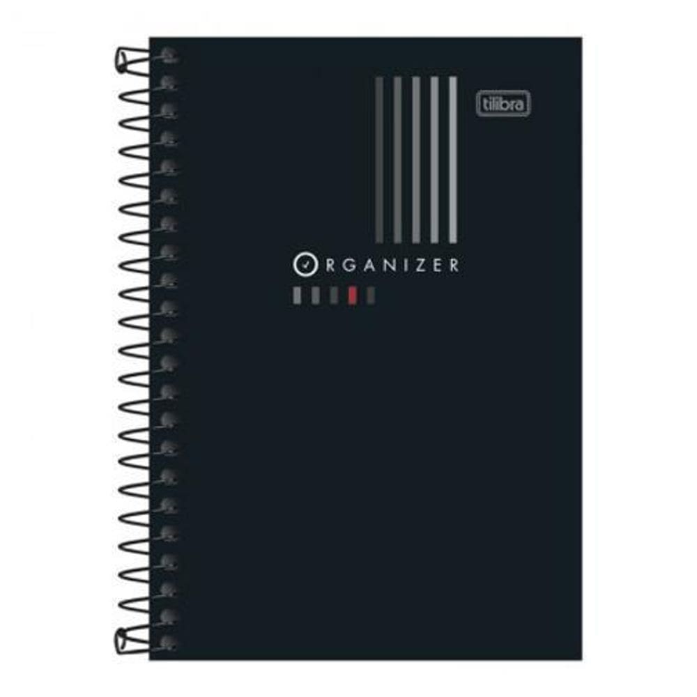Caderneta Espiral Capa Flexível 1/8 160 Folhas Organizer