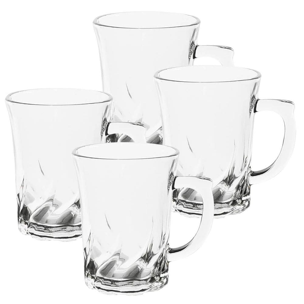 Kit 4 Xícaras De Vidro 170Ml Costa Café Expresso
