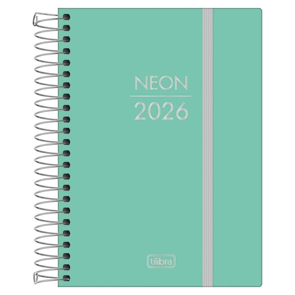 Agenda Diária 2026 Espiral M4 176Fls Neon Verde Tilibra