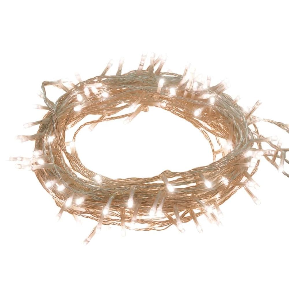 Luzes de corda LED vidaXL, branco quente, 30 m, PVC, cobre, 300 LEDs