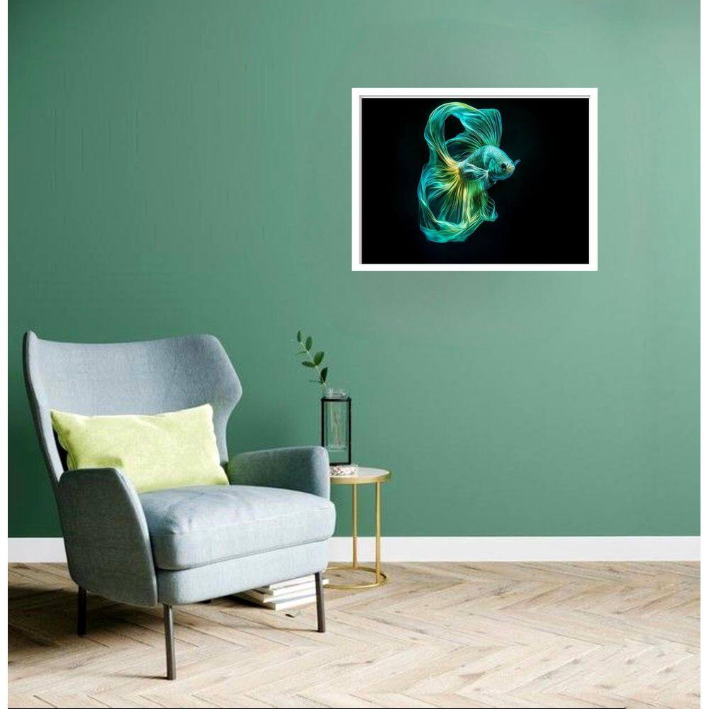 Quadro Decorativo Peixe Verde - 50X70Cm
